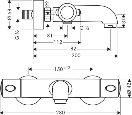 Смеситель Hansgrohe Ecostat 1001 SL 13241000