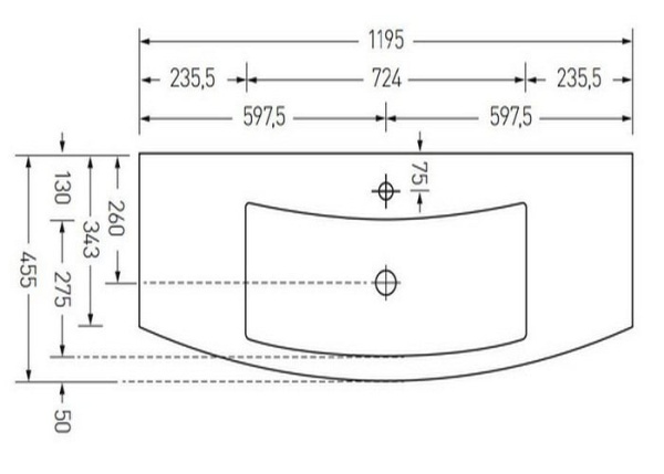 Раковина Акватон Seviglia 1AX117WBXX000