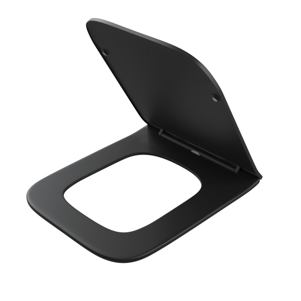 Сиденье для унитаза GR-4441BMS тонкое,черное матовое,микролифт,