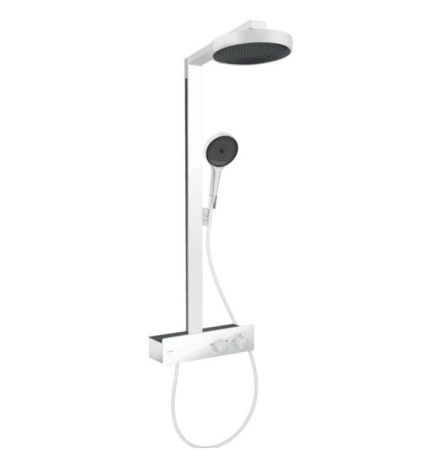 Душевая система с термостатом Hansgrohe Rainfinity Showerpipe 250 1jet 28742700 белый матовый