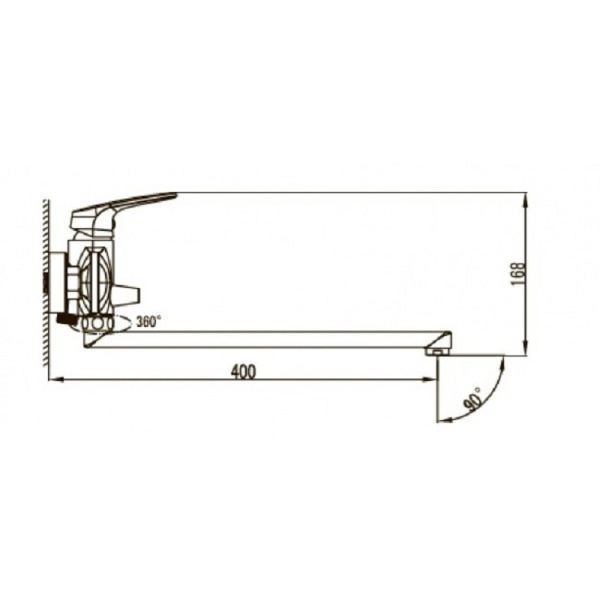 Смеситель для ванны с душем KAISER Leon (18155)