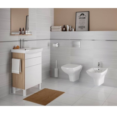 Подвесной унитаз безободковый Cersanit CARINA XL Clean On DPL EO slim S-MZ-CARINA-XL-COn-S-DL-w