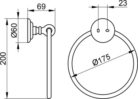 Кольцо для полотенца Keuco Astor 02121 010000 (02121010000) хром
