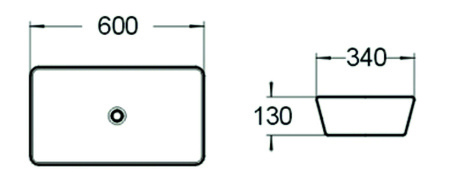 Раковина накладная (60х34) SantiLine SL-1012
