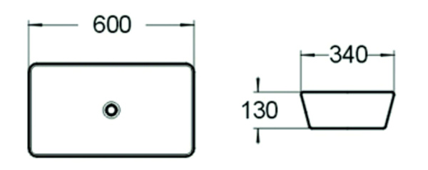Раковина накладная (60х34) SantiLine SL-1012