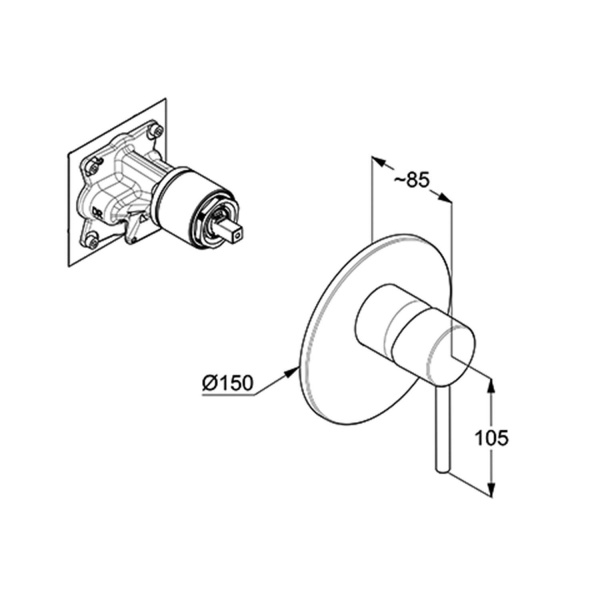 Смеситель для душа Kludi Bozz 38755N076