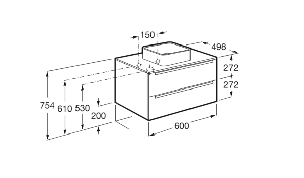 Тумба под раковину Roca Inspira 60 851079806