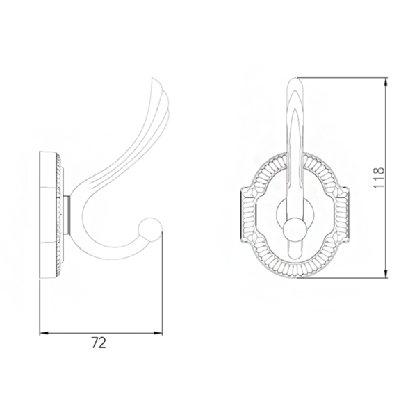 Крючок Bronze de Luxe ROYAL R25205