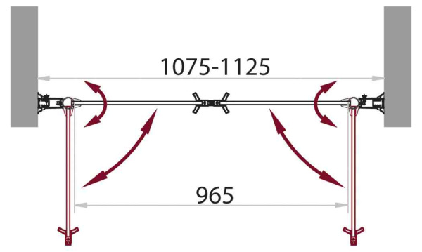 Душевая дверь (110х190) BelBagno SELA-B-2-110-Ch-Cr