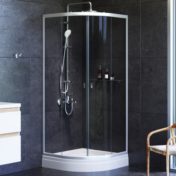 Душевой уголок с поддоном (80х80) Am.Pm X-Joy Twin Slide W88E-205-080MT64