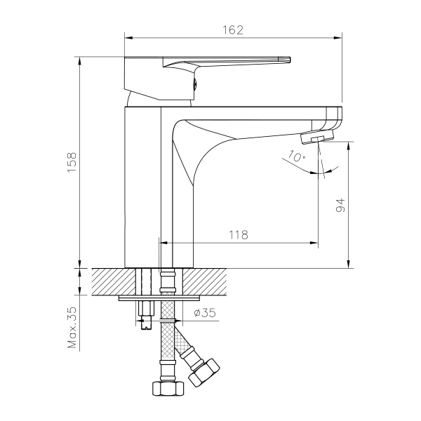 Смеситель для раковины DECOROOM DR72 DR72011 Смеситель для раковины DECOROOM DR72 DR72011