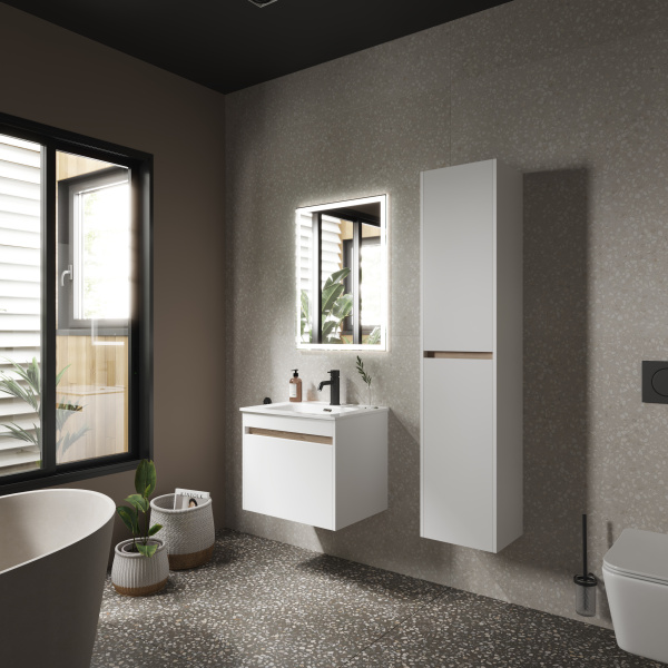 Тумба под раковину Sancos  Smart SM60W белый глянец