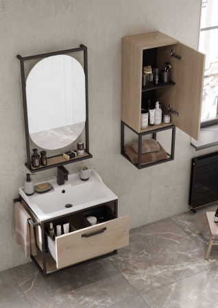 Шкаф подвесной Aquaton Лофт Фабрик 1A242803LTDU0 дуб эндгрейн