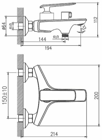 Смеситель для ванны Haiba HB60548-8