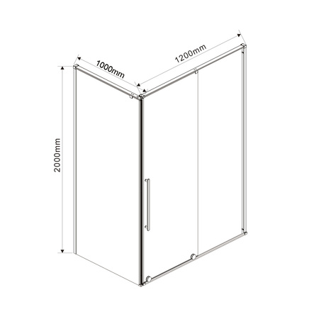 Душевой уголок Vincea  Arno VSR-1A1012CL (120х100)  хром, стекло прозрачное