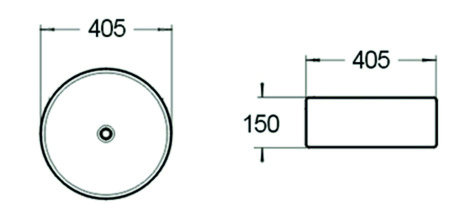 Раковина накладная (40,5х40,5) SantiLine SL-1056