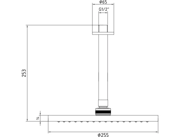 Верхний душ E.C.A. Myra 102145033C1EX