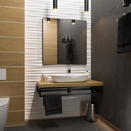 Зеркало (80х80)  Brevita Mars 80 MARS-02080-ЧмП