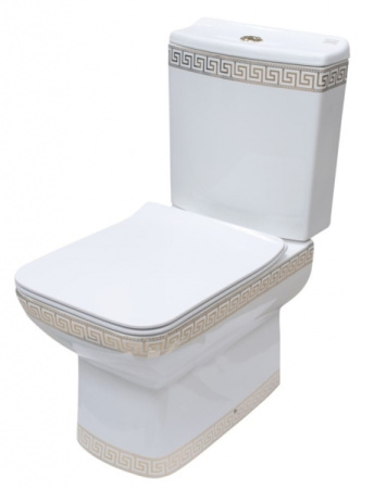 Унитаз-компакт Della Quattro Slim Версаче (золото) DE5510900148