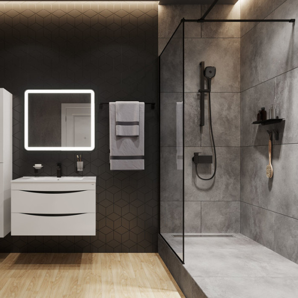 Лейка для душа IDDIS Slide, черная (SLI3F0Bi18)