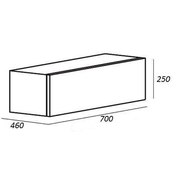 Тумба подвесная Cezares Cadro 70 CADRO-70-1C-SO-NR-BLUM nero