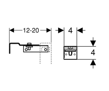 Комплект крепления для инсталляций к стене Geberit Duofix UP182 111.813.00.1