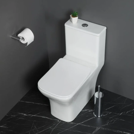 Унитаз-компакт BelBagno Neon BB8617CPR-MN/SC безободковый, с сиденьем микролифт, белый