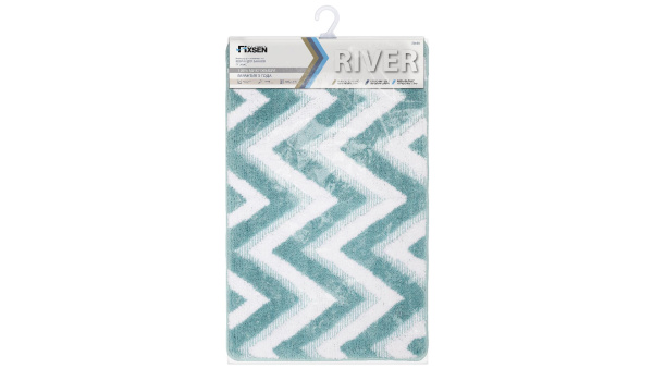 Коврик для ванной Fixsen River  голубой 50х80 см.  FX-5004С