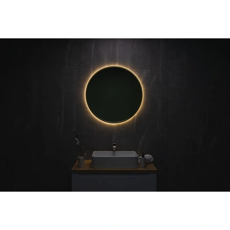 Зеркало с подсветкой Art&Max Asti AM-Ast-800-DS-FNC-Gold