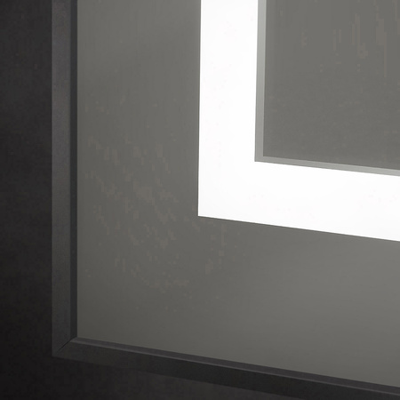 Зеркало (140х80) BelBagno Kraft  SPC-KRAFT-1400-800-SENS-NERO с подсветкой