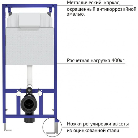 Комплект унитаза с инсталляцией Berges Wasserhaus Novum 042455