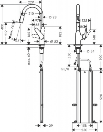 Смеситель для кухни Hansgrohe 71808800