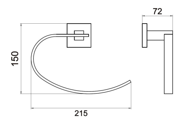 Держатель для полотенец кольцевой Savol 65c S-06563C