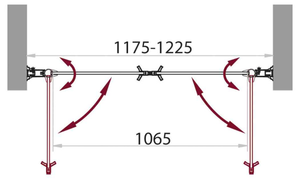 Душевая дверь (120х190) BelBagno SELA-B-2-120-C-Cr
