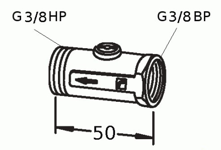 Запорный соединитель Oras 435010