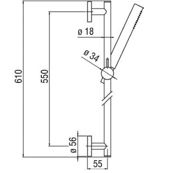 Душевой гарнитур Nobili AD140/37BM Душевой гарнитур Nobili AD140/37BM