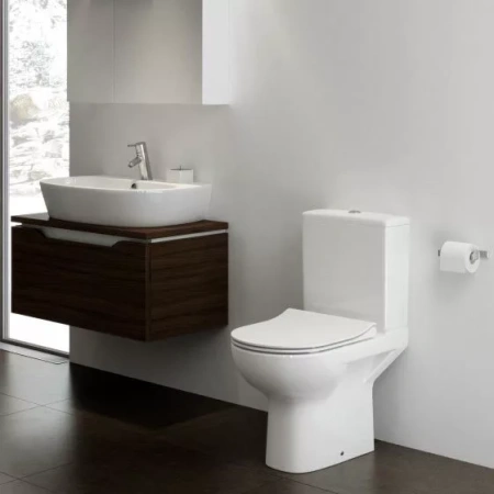 Унитаз напольный безободковый Cersanit STREET FUSION Clean On 011 3/5 DPL EO slim S-KO-SFU011-3/5-COn-S-DL-w