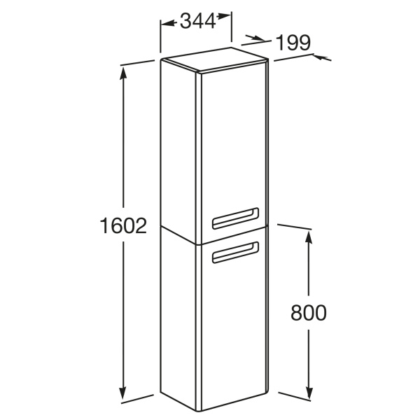 Пенал Roca The Gap R ZRU9302696 бежевая