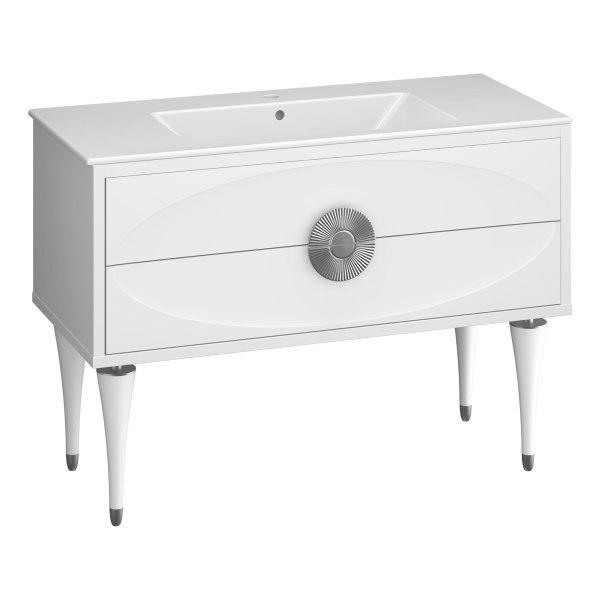 Тумба под раковину Opadiris Ибица 120   00-00007283 белый/хром (без раковины)