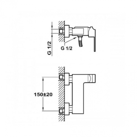 Смеситель для душа Teka Cuadro 3823102