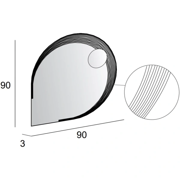 Зеркало (90х90) Cezares 45012