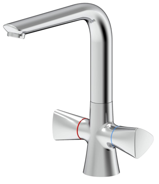 Смеситель для кухни с высоким поворотным изливом RUSH Andros AN2435-22