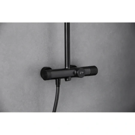 Душевая система с изливом Arrow AMG13S36DG черный