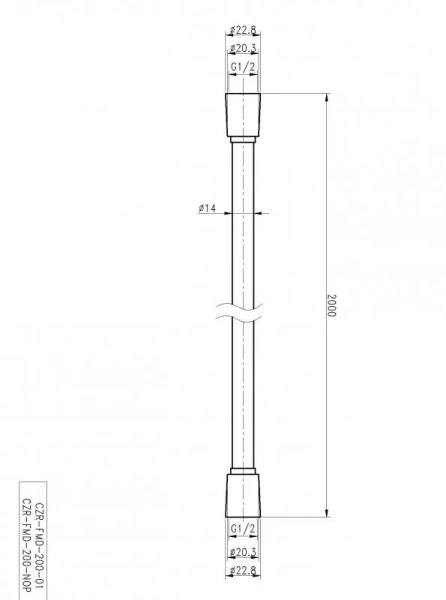 Душевой шланг Cezares CZR-FMD-200-01 Душевой шланг Cezares CZR-FMD-200-01