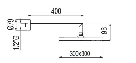 Верхний душ Tres Showers 134431