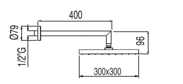 Верхний душ Tres Showers 134431 Верхний душ Tres Showers 134431