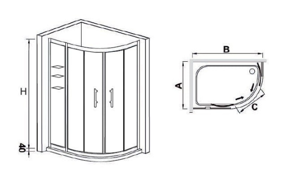 Душевой уголок RGW HO-512 030651233-11