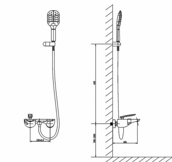 Смесители для ванны и душа Timo Helmi 4014/00-16Y chrome white