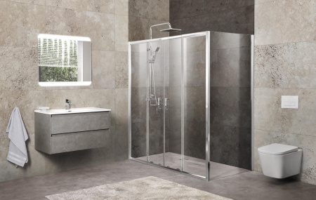 Душевой уголок (170х90) BelBagno UNIQUE-AH-21-170/200-90-C-Cr
