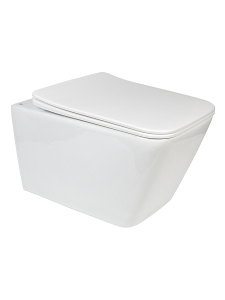 Унитаз подвесной безободковый Agger AT04100 сиденье с микролифтом